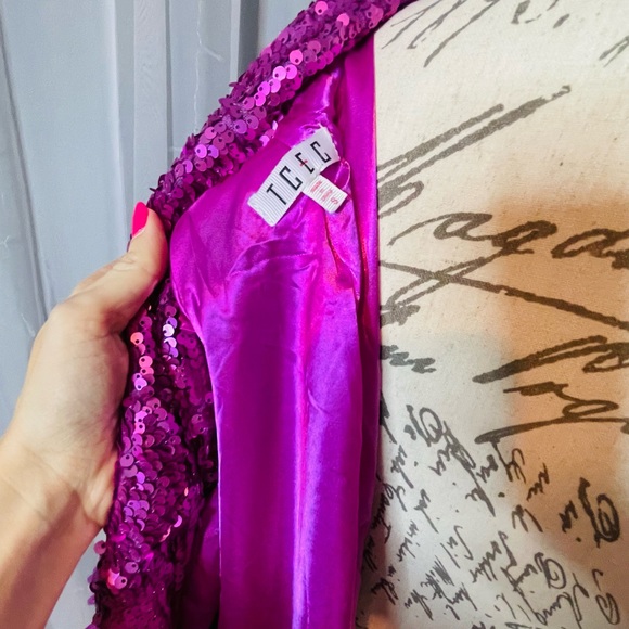 Size small Pink Sequin Blazer-Jacket - Picture 4 of 4